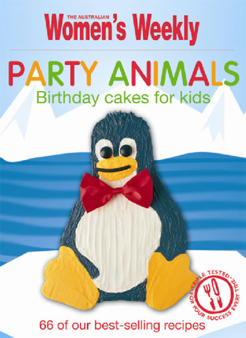 Australian Women&rsquo;s Weekly Party Animals: Birthday Cakes for Kids
Cookbook front page featuring Tux (the Linux
mascot